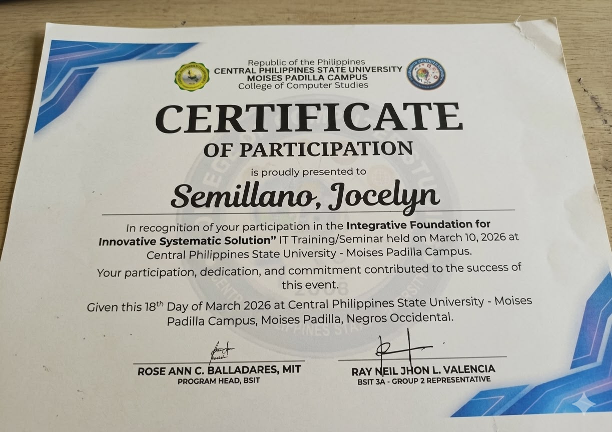 Training Certificate 1